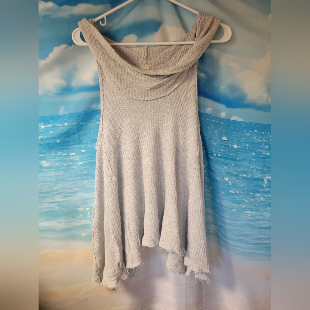 We The Free Size Small Womens Waffle Knit‎ Cowl Neck Sleeveless Shirt
